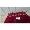 Image 1 : Six Red Rose Tea Glasses