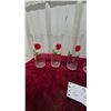 Image 3 : Six Red Rose Tea Glasses