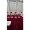 Image 4 : Six Red Rose Tea Glasses