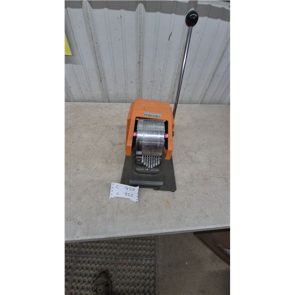 Perforator Hand-Operated Paper Punch, 10-Digit Numbering Head