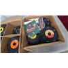 Image 2 : Vintage 45 RPM Records and Sleeves, including MGM, Quality, Sound Stage 7, and More. 2 boxes full