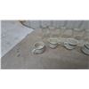Image 5 : Assorted Glass Ice Cream Sundae Dishes and White Ceramic hotel Mugs with Green Bands