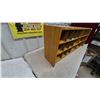 Image 2 : Vintage Wood 30-Compartment Mail Sorter or Cubby Shelf, 45”×18”×9”