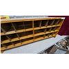 Image 4 : Vintage Wood 30-Compartment Mail Sorter or Cubby Shelf, 45”×18”×9”
