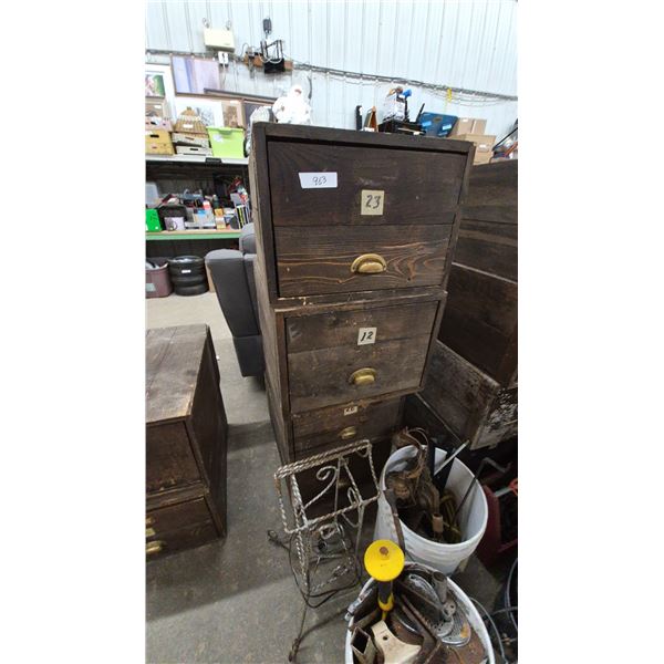 4 Stacking Wooden Drawers from Canadian National Railways, Winnipeg, 51”×24”×18”