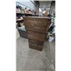 Image 3 : Four-Drawer stackable Wooden Filing Cabinet with Brass Hardware. 51”×18”×24”