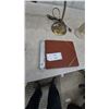 Image 6 : Assorted desk Lamps, Vintage Hole Punch, and office Album