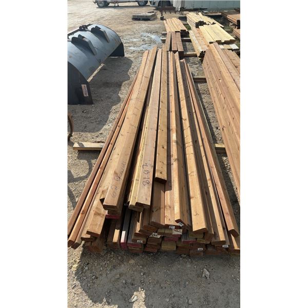 62 Brown Pressure Treated Lumber 2 × 4 × 14ft Boards