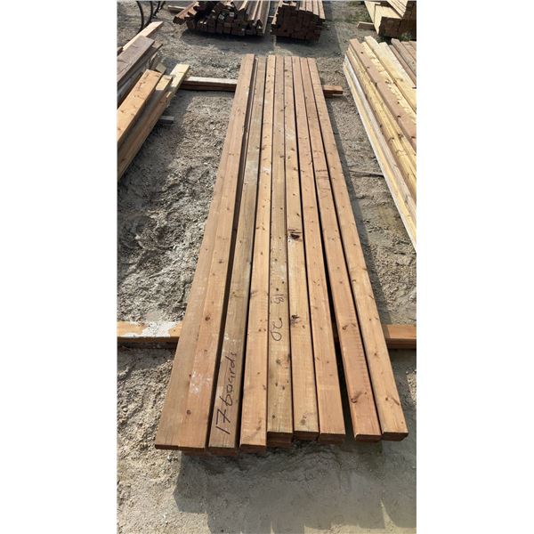 17 2 × 4 × 14ft boards Brown Pressure Treated Lumber
