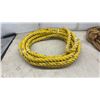 Image 2 : Four Bundles of Rope, Yellow Synthetic Tow Rope, Natural Hemp Rope