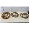 Image 4 : Four Bundles of Rope, Yellow Synthetic Tow Rope, Natural Hemp Rope
