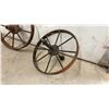Image 4 : Pair of Antique Cast Iron Spoked Wheels for Wheel Barrow, 16”