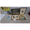 Image 1 : Framed Engraving of Pres. Woodrow Wilson, Framed Town Scene, Buffalo Tray