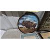 Image 5 : Framed Engraving of Pres. Woodrow Wilson, Framed Town Scene, Buffalo Tray