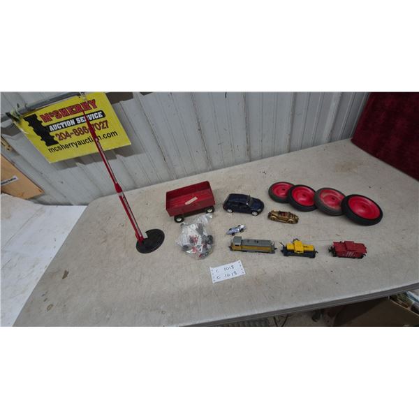 Toy Cars, Red Wagon, Rocket