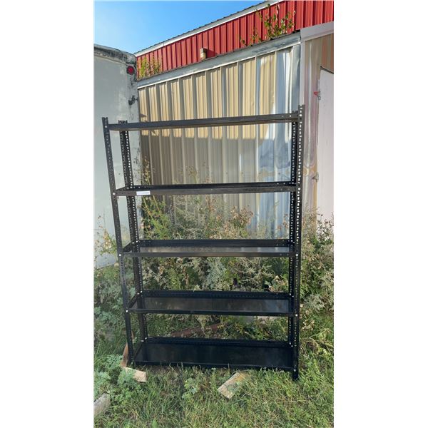 Black Metal 5-Tier Industrial Shelving Unit