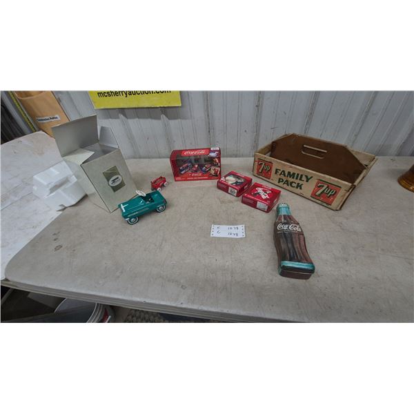 Kiddie Car Classics Mark V Pedal Car, Coca-Cola Car Collection, 7 up carrier Vintage