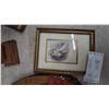 Image 3 : Religious Lot: Jesus and Saint Thérèse Wood Plaques, Framed Saint Print, Crucifix, and Wood Box