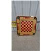 Image 1 : Vintage Carrom and Backgammon Board with Chess/Checkers and Crokinole