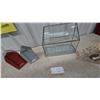 Image 7 : Miniature Barn and Outhouse art on brick Glass Terrarium, and Stone Candle Holder