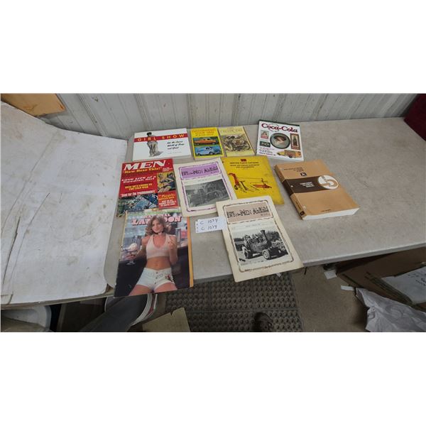Vintage Magazines and Manuals: "Girl Show," "Men," "National Lampoon," "Iron-Men Album,"
