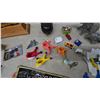 Image 4 : Assorted Toys and Collectibles: Texas Pennant, Elephant Figurines, Toy Cars