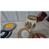 Image 4 : Vintage Film Reels, Ceramic Car, Bulldog and Buffalo Figurines, Metal Art