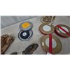 Image 8 : Vintage Film Reels, Ceramic Car, Bulldog and Buffalo Figurines, Metal Art