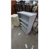 Image 5 : Rolling Metal Cabinet. 28”×19”×17” and 4-Shelf Bookcase 36”×27”×11”