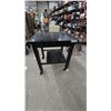Image 1 : Black Rolling. Metal Utility Cart with Shelf, 28”×25”×23”