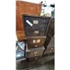Image 3 : 4 Vintage Wood File Cabinets. Stackable