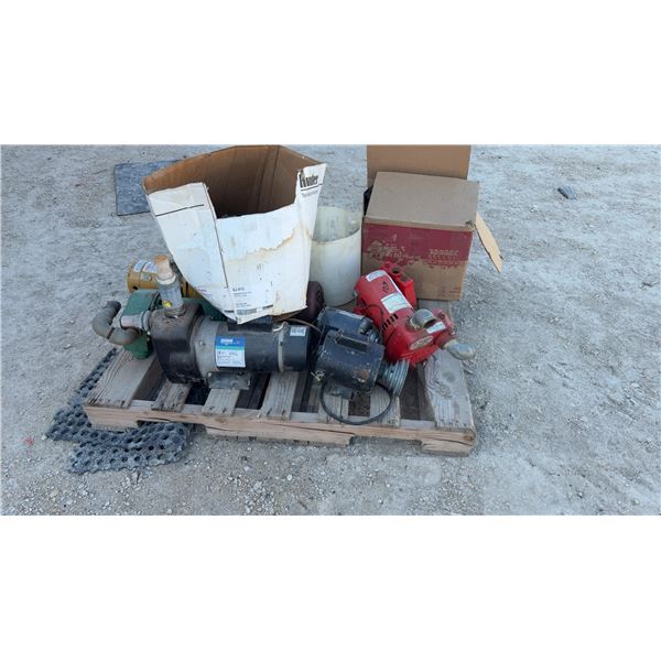 Pallet Lot, Pumps, Diamond Diesel Part No. 03171 10HP and GE Motors Red Pump