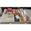 Image 1 : Automotive Lot: Reflective Sun Shade, Air Filters, Oil Filters, Spark Plugs, New Wiper Blades