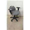 Image 1 : Grey Task Chair with Adjustable Armrests and Black 5-Star Caster Base