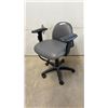 Image 4 : Grey Task Chair with Adjustable Armrests and Black 5-Star Caster Base