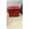 Image 2 : Plano Tackle Box, Milwaukee PACKOUT Cooler, and Red Metal Box, 10 × 11 × 9 1/2”