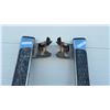 Image 2 : Pair of Aftermarket Polished Aluminum Running Boards With Hexagonal Step Pads and Mounting Brackets