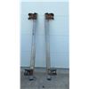 Image 5 : Pair of Aftermarket Polished Aluminum Running Boards With Hexagonal Step Pads and Mounting Brackets