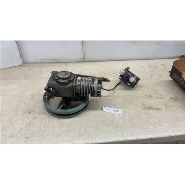 Single-Cylinder Belt-Driven Air Compressor Pump Head with Pressure Switch and Regulator
