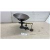 Image 1 : Burrow, Stewart and McLennan Co. Antique Cast Iron Counter Scale with Brass Beam and Weights