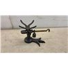 Image 2 : Burrow, Stewart and McLennan Co. Antique Cast Iron Counter Scale with Brass Beam and Weights