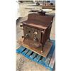 Image 1 : Fisher Wood Burning Stove and Firebox, Cast Iron, with Spring Handles and Ash Pan