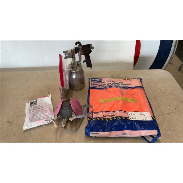 Campbell Hausfeld Spray Gun, North Rainwear Rain Jacket Size Large, 3M Particulate Filter P100 and