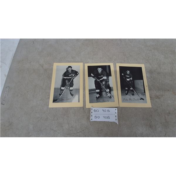 Vintage 1950s Detroit Red Wings Bee Hive Hockey Photo Lot: Leswick, Kennedy, MacDonald