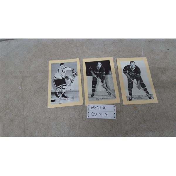 Vintage 1950s Montreal Canadiens and Bruins Bee Hive Hockey Photo Lot: MacPherson, Olmstead