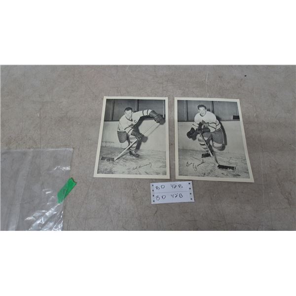Vintage 1950s Quaker Oats Toronto Maple Leafs NHL Photo Lot: Ted Kennedy and Bill Ezimicki