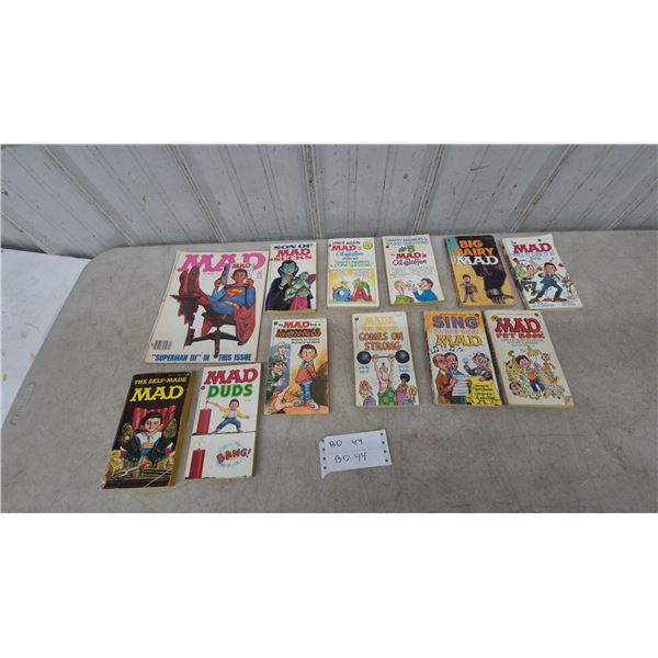 11 Mad Magazine and Book Lot: Superman III, Mad Duds, Son of Mad Sucks, Mad Book of Mysteries