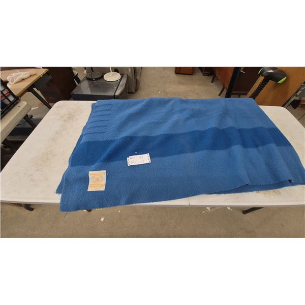 Hudson's Bay Company 6-Point 100% Wool Blue Point Blanket, circa 1978