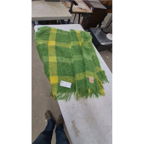 Vintage Hudson's Bay Company 100% Mohair Throw Blanket, Made in Scotland