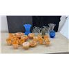 Image 1 : Vintage Anchor Hocking Fire King Lustreware Pineapple Vases and Tilted Ball Jugs